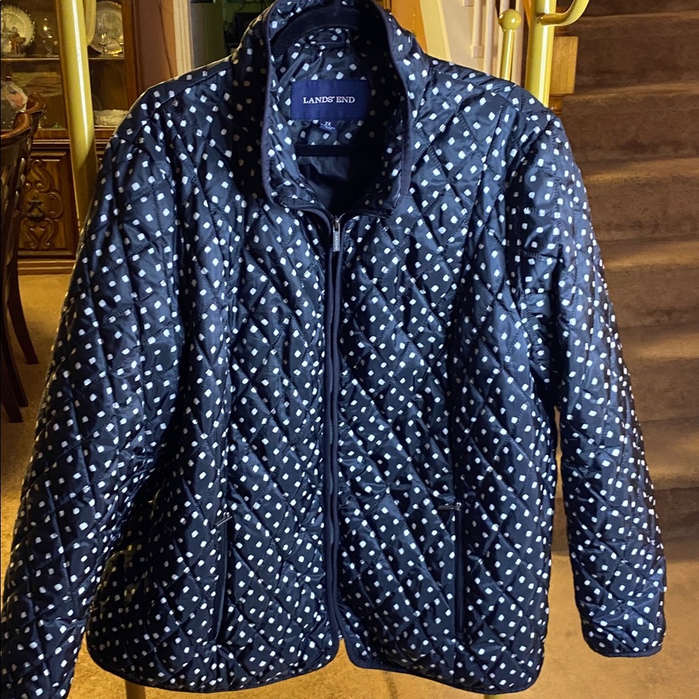 Lands' End black & white Polka Dot Jacket